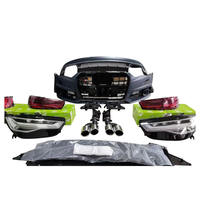 Kit carrosserie complet avec phares, feux arrière, pare-chocs, calandre, échappement, pare-chocs arrière pour Audi A6 C7, mise à niveau vers S6 RS6 2016 C7PA