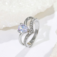 Bague unisexe double couche en acier inoxydable croisé, pierre naturelle électroplaquée, style minimaliste, design de niche haut de gamme, luxe léger