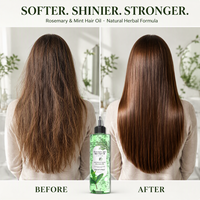 Huile Capillaire Croissance Cheveux aux Herbes Marque Blanche Biotine Romarin Menthe Plus Épais Plus Fort Nourrissant Traitement Anti-Chute Huile de Romarin