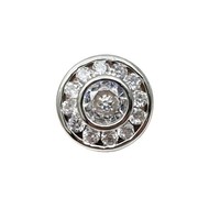 Exquisite Kleine Runde Strass-Metallknöpfe Glänzende Kristallbesetzte Dekorative Knöpfe für Kleidung Anzug Kleid Mantel Accessoires