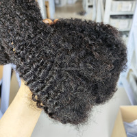 Cheveux humains naturels noirs de 8 à 18 pouces, Remy pré-étirés, afro crépus, en vrac pour tresses torsadées et tresses afro.
