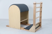Celux Premium Verstellbares Pilates Reformer Set mit Leiter und Barrel aus Ahornholz – Maßgeschneiderter Pilates Stuhl für Zuhause/Studio