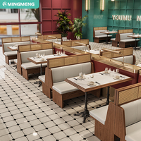 Banquettes de restaurant rétro personnalisées, mobilier de restaurant commercial, sièges en bois pour banquettes