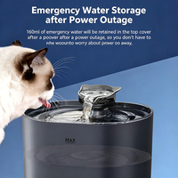 Nouvelle Fontaine à Eau Automatique pour Chat, Transparente, Solide, Portable, Étanche, Détectable, de Luxe, 2,2 L, Entièrement Améliorée