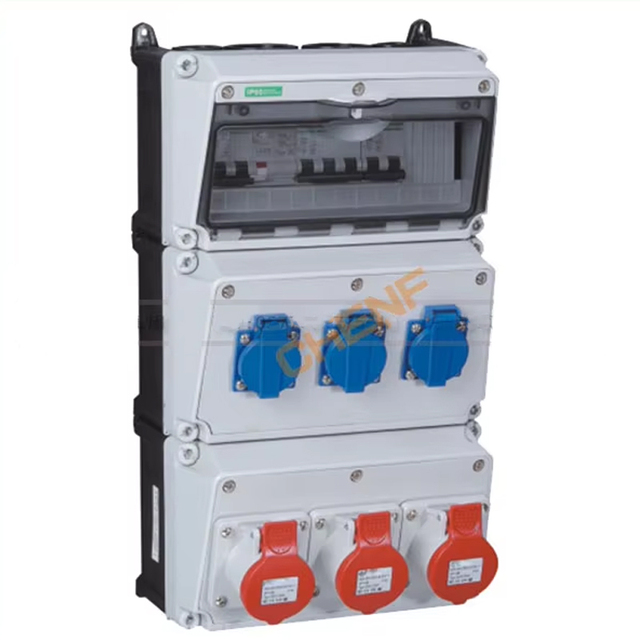Custom Switch Distribution Box 400V 16A-125A Outdoor Waterproof Orange Portable Mobile Electrical Distribution Power Socket Box