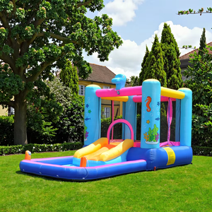 Château gonflable portable en nylon Golden Art pour enfants, idéal pour les garderies - Product Image 1