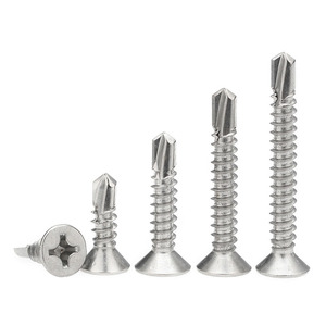 M4.2 thép không gỉ tự khoan vít chéo phẳng Titan gỗ vít Metric chìm cho dễ dàng Carbon thép ràng buộc M5 - Product Image 1