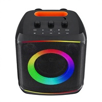 BKK / OEM Enceinte Karaoké 50W Étanche IPX4 avec Lumières LED RGB et 2 Microphones Sans Fil, Prête pour les Fêtes, en Plastique