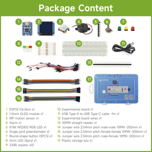Kit Básico Waveshare ESP32-S3/C6/C3, con Tutoriales y Recursos Completos para un Inicio Rápido con Arduiuo/MicroPython K680 - Product Image 3