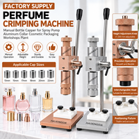 Machine de capsulage manuelle fiable pour flacons de parfum, outil de sertissage pour pompes pulvérisatrices de parfum, ateliers d'emballage cosmétique et usines
