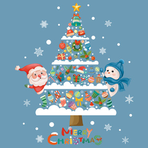 Adesivi Statici Natalizi per Finestre, <span class=keywords><strong>Albero</strong></span> di Natale, Fiocchi di Neve, Babbo Natale, Pupazzo di Neve, Decorazioni per Vetrine e Porte di Negozi - Product Image 4