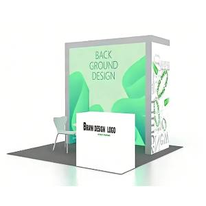 Stand d'exposition portable imprimé avec éclairage <span class=keywords><strong>LED</strong></span> SEG pour salons professionnels |   Stand d'exposition |   Stand personnalisé - Product Image 2