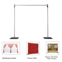 Kit de Tubos y Cortinas Ajustables, Soporte Resistente para Telón de Fondo, para Eventos, Fiestas, Bodas, Decoración, Exhibición de Truss