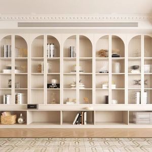 Luce di lusso soggiorno libreria stile europeo su misura scaffale in vetro illuminazione camera da letto libreria armadietto di stoccaggio della biblioteca - Product Image 1
