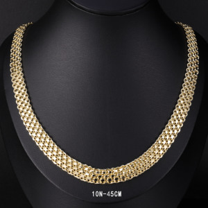 CM Jewelry مورد نحاس بالجملة للمجوهرات، قلادة مجوهرات عصرية بنمط هيب هوب، قلادة شبكية بنسيج صيني بتصميم سلسلة السوط - Product Image 1