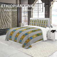 Parure de lit de luxe Yimiao moderne et personnalisable, motif végétal, housse de couette imprimée hiver, 2 taies d'oreiller, 100% polyester