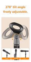 Support de micro de sol robuste MB01, hauteur réglable de 78 à 135 cm, 360° °   Bras rotatif pour le streaming en direct, le karaoké et les spectacles