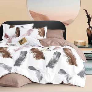 Bán Buôn Nhà Máy Trực Tiếp Siêu Vua Tất Cả Các Mùa Nhà Dành Cho Người Lớn Thoải Mái Bộ Đồ Giường Đặt Đôi Được Trang Bị Tấm Polyester Nhà Máy Thiết Kế Dệt Kim - Product Image 4