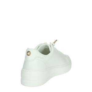 Marco Tozzi Baskets blanches à enfiler pour femme, talon plat, 39, chaussures tendance en toile - Product Image 3