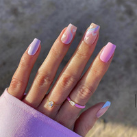 Nouvel arrivage Faux ongles de haute qualité Carré court Réutilisable Press on Private Label Artificiel