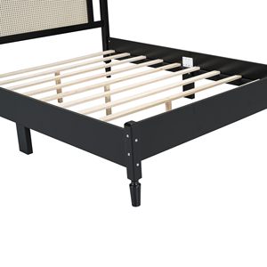 Combohome <span class=keywords><strong>Letto</strong></span> <span class=keywords><strong>Matrimoniale</strong></span> Moderno <span class=keywords><strong>in</strong></span> Rattan con Struttura a Piattaforma, <span class=keywords><strong>Testiera</strong></span> <span class=keywords><strong>in</strong></span> Legno Massello, <span class=keywords><strong>Letto</strong></span> Morbido <span class=keywords><strong>per</strong></span> Camera da <span class=keywords><strong>Letto</strong></span>, Rivestimento <span class=keywords><strong>in</strong></span> <span class=keywords><strong>Tessuto</strong></span> - Product Image 6