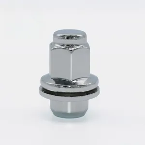 Zhixin Factory Hot Sale Chrome Wheel Nut Lug Nut with Washer 21mm diameter high 47mm OEM M12*1.25,M12*1.5