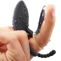 Masajeador de próstata con Control remoto inalámbrico para hombre, vibrador, anillo para pene, consolador, juguetes para parejas