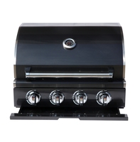 Grill en acier inoxydable à 4 brûleurs de qualité supérieure facilement assemblé Grills de barbecue professionnels intégrés pour cuisine extérieure