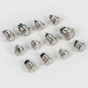 Interruptor de Botón Metálico IP65 de 12mm 16mm 19mm 22mm 25mm, Momentáneo, con Bloqueo, Impermeable, con Luz LED - Product Image 6