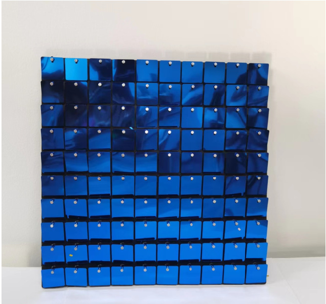 Square mirror dark blue