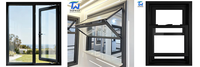 Ventana de Seguridad de Vidrio y Aleación de Aluminio con Elevación Manual, Estilo Americano Moderno, para Apartamento