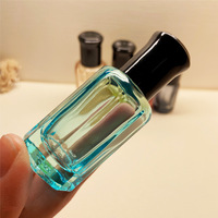 Flacon testeur de parfum de luxe 3 ml 6 ml 12 ml, flacon à bille octogonal en verre transparent style Attar Oud arabe avec bouchon à vis doré