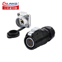 Connecteurs de câble électrique extérieur étanches CNLINKO M20 2 broches avec verrou de sécurité, chargeur de batterie 20A, 400 volts, connecteur de câble IP68