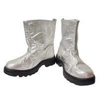 Bota de Seguridad Profesional Resistente a Altas Temperaturas, Aluminizada, Protección Contra Calor Radiante, Calzado Ignífugo para Fundición