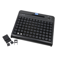 Clavier mécanique programmable USB KB-84, lecteur de cartes magnétiques, anti-poussière, étanche, résistant à l'huile, système POS multicouche