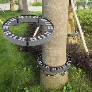 12W LED Hug <strong>Tree</strong> Light Solar Hold Column <strong>Lamp</strong> Ring Garden Palm <strong>Tree</strong> Spot Light Outdoor Circular Landscape Spotlights - Product Image 2