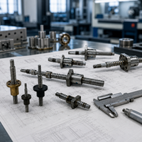 Conjunto de Tornillo de Bola Lineal CNC de Alta Precisión, Trapezoidal, de Acero Inoxidable Personalizado para Equipos de Automatización