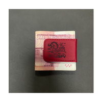 Pince à billets en similicuir couleur personnalisée et lasérisable Porte-cartes Pince à billets en cuir Logo personnalisé Pince à billets portable à deux volets