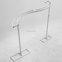 Support de toile de fond en métal courbé en forme de S pour événements de mariage, décoration de scène, cadre de toile de fond murale
