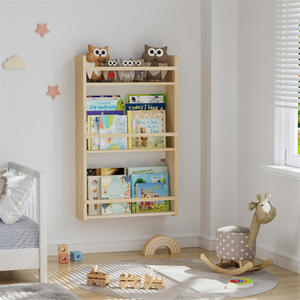 Estantes flotantes de madera <span class=keywords><strong>para</strong></span> libros <span class=keywords><strong>para</strong></span> niños, estantería de madera montada en la pared <span class=keywords><strong>para</strong></span> niños pequeños, estantería <span class=keywords><strong>para</strong></span> guardería - Product Image 2