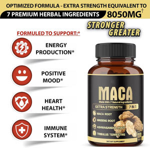 Hot Selling Private Label Mannen Energie Supplement Natuurlijke Booster Krachtige Maca Wortelpillen Maca Capsules - Product Image 3