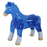 Écologique Transparent Bleu PVC Jumbo Gonflable Cheval Partie Prop-Animal de Ferme Jouet pour Enfants Événements et Décorations