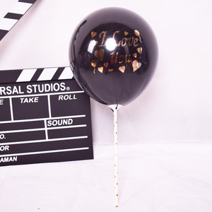 BABEZOOM Gâteau Déco <span class=keywords><strong>Anniversaire</strong></span> t'aime INS Ballon Personnalisé Imprimé Ballon Noir - Product Image 4