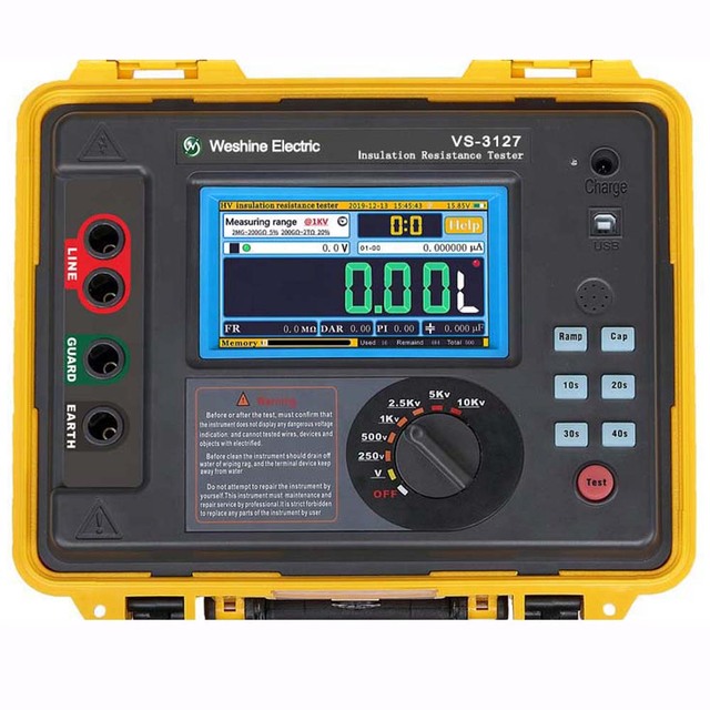 10kV 20T Ohm Digital DC High Voltage Insulation Resistance Analyzer 1 Year Warranty Megohm Meter Tester 10kV Price