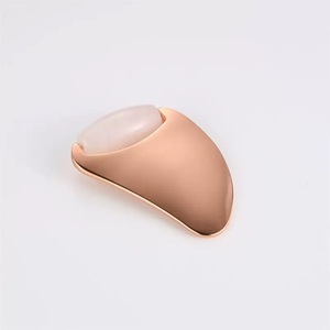 家庭用卸売ハンドヘルドポータブル美容ツール金属製フェイスローラーとかっさプレート、しわ対策スキンケアフェイシャルマッサージローラー - Product Image 4