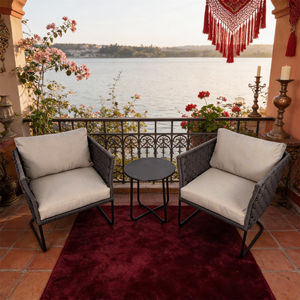 Conjunto de Muebles de Jardín Bohemios con Diseño Trenzado y Estructura Metálica, Resistentes a la Intemperie, para el Lago, Estilos Personalizables - Product Image 2