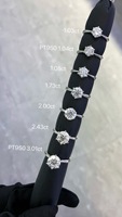 Bague de mariage pour couple en diamant de laboratoire certifié IGI, 1 carat, taille ronde, pierre précieuse lâche luxueuse, bague tendance pour femmes et hommes