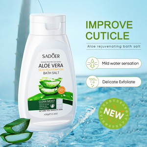 Nouveau Sel de Bain Exfoliant SADOER à l'Aloe Vera pour une Peau Douce et Soyeuse, Nettoyant Corporel Stérilisant - Product Image 1