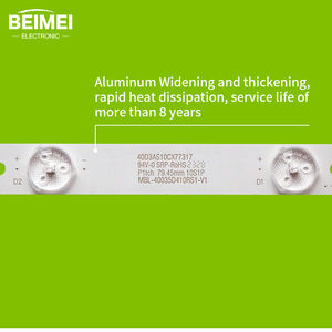 <strong>TV</strong> LED Backlight Strip MBL-40035D410RS1-V1 P1tch 79.45mm 10S1P 10LED 3V 773MM 4pcs/set 42 Inches for LED4260 <strong>TV</strong> Replacement - Product Image 3