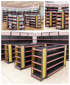 Estantes de tienda de góndola PFT, tienda de comestibles, soporte de exhibición minorista, estante de supermercado, estante de tienda gris oscuro - Product Image 5